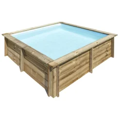 Massivholzpool-Set 'City' 225 x 225 x 68 cm mit Leiter und Sandfilter