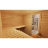 Massivholzsauna 'Bergen 3' natur Glastür 238 x 205 x 188 cm, ohne Ofen