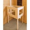 Massivholzsauna 'Ricarda' naturbelassen mit bronzierter Tür 9 kW Bio-Ofen externe Steuerung Easy 236 x 184 x 209 cm
