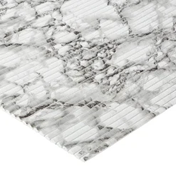 Matte "Comfort" Marmor-Optik weiß-grau 200 x 65 cm