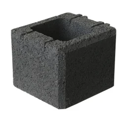 Mauerstein 'Planomur' anthrazit 25 x 25 x 20 cm