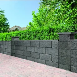 Mauerstein 'Planomur' Beton anthrazit 50 x 25 x 20 cm