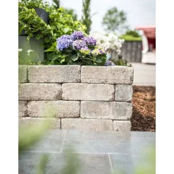 Mauerstein 'T-Wall Aged' Beton muschelkalkfarben 30 x 10 x 10 cm
