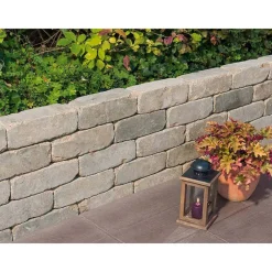 Mauerstein 'T-Wall Aged' Beton muschelkalkfarben 30 x 10 x 10 cm