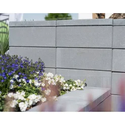Mauerstein 'T-Wall Trend' Beton hellgrau 45 x 22,5 x 16,5 cm