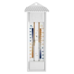 Maxima-Minima-Thermometer Kunststoff weiß 8 x 3,2 x 23,2 cm