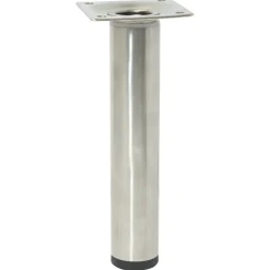 Möbelbein 'Telescope ST 1829' Industriestahl edelstahlfarben ausziehbar Ø 30 x 160 - 250 mm