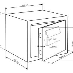 Möbeleinsatztresor 'MT 640 E FP' silbern
