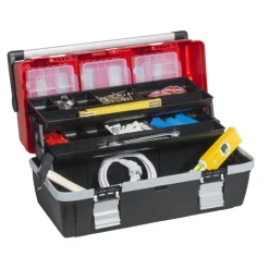 McPlus Profi-Werkzeugkoffer 'AluC22' rot/schwarz 56 x 28,5 x 28 cm