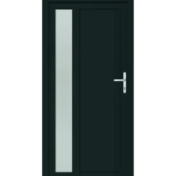 Mehrzwecktür 'Midland' weiß/anthrazit 1000 x 2000 mm DIN R