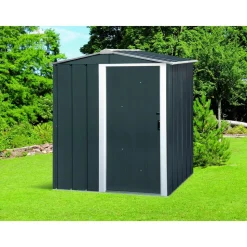 Metallgerätehaus 'Eco 5x4' anthrazit/weiß 162 x 122 x 182 cm