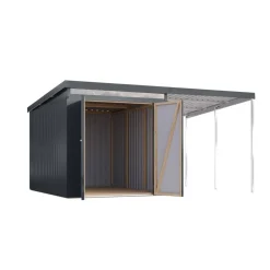 Metallgerätehaus-Set 'Taurus 2,5' anthrazit 414 x 213 x 292 cm