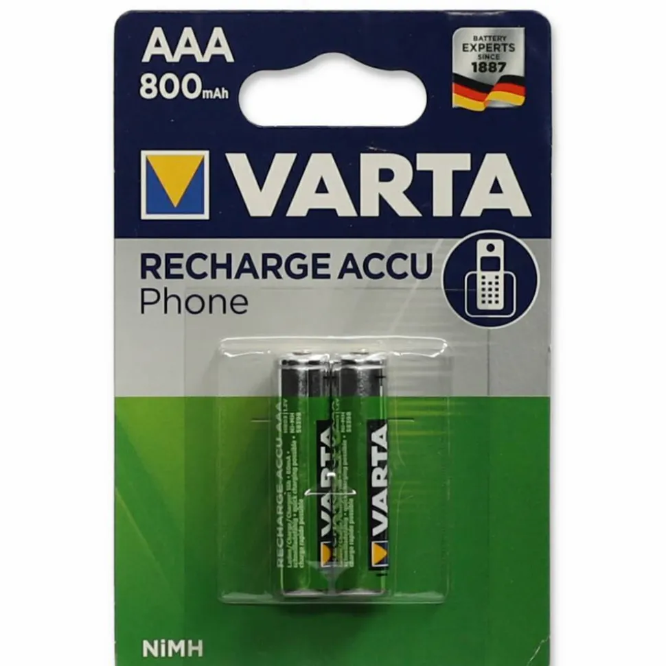 Micro-Akkus 'Phone' HR03 AAA 1,2 V 800 mAh, 2 Stück