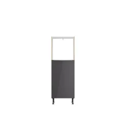 Midischrank für Backofen und Kühlschrank 'Optikomfort Linus984' anthrazit/eichefarben 60 x 176,6 x 58,4 cm