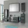 Midischrank 'Juno' grau foliert 30 x 121 x 33 cm