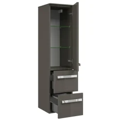 Midischrank 'Juno' grau foliert 30 x 121 x 33 cm