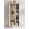Midischrank 'Stanford' braun furniert 42 x 106 x 32 cm links