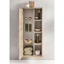 Midischrank 'Stanford' braun furniert 42 x 106 x 32 cm links