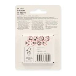 Mignon-Akku-Batterien HR6 AA 4 Stück