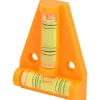 Mini-Wasserwaage mit zwei Libellen orange 58 x 43 mm