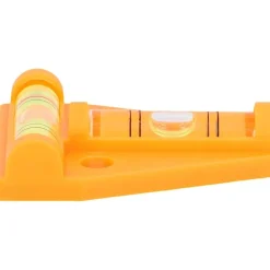 Mini-Wasserwaage mit zwei Libellen orange 58 x 43 mm