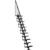 Mittelholmtreppe 'Atlanta' Metall anthrazit pulverbeschichtet bis 300 cm