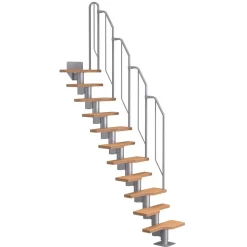 Mittelholmtreppe 'Epe' buchefarbend 11 Stufen