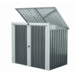 Mülltonnen- und Gerätebox anthrazit Stahl 101 x 158 x 134 cm