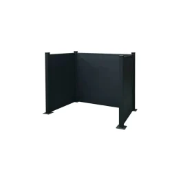 Mülltonnenabtrennung Aluminium anthrazit 150 x 122 x 100 cm