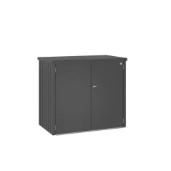 Mülltonnenbox 'Alex Duo' dunkelgrau-metallic 147 x 129 x 88 cm