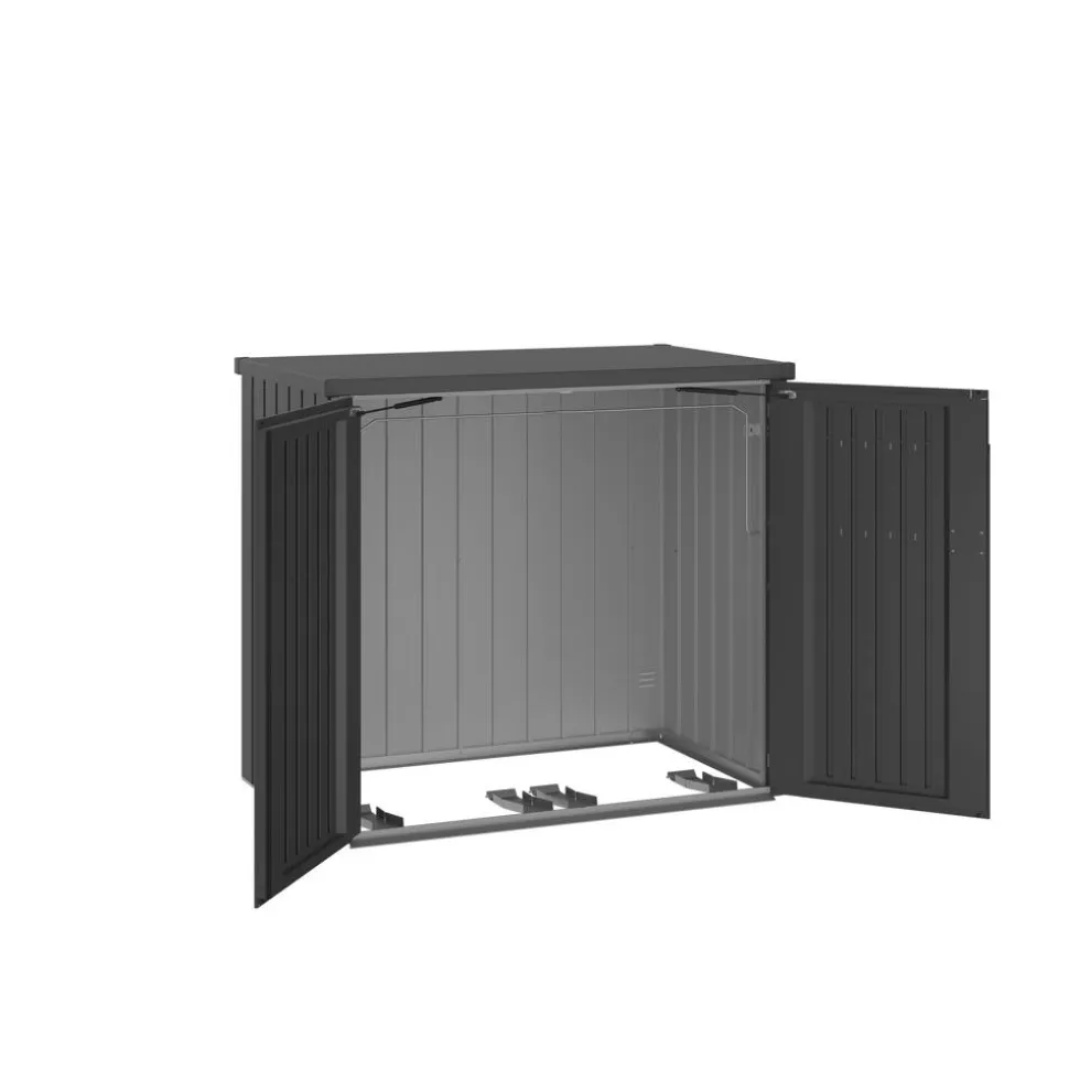 Mülltonnenbox 'Alex Duo' dunkelgrau-metallic 147 x 129 x 88 cm