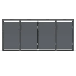 Mülltonnenbox anthrazit 265 x 116 x 80 cm