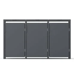 Mülltonnenbox anthrazit 198,5 x 116 x 80 cm