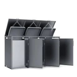 Mülltonnenbox anthrazit 198,5 x 116 x 80 cm