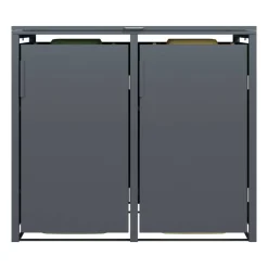 Mülltonnenbox 'Clara' mit Softclose anthrazit 132 x 116 x 80 cm