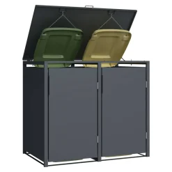 Mülltonnenbox 'Clara' mit Softclose anthrazit 132 x 116 x 80 cm