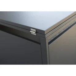 Mülltonnenbox 'Kubus' anthrazit Stahl 264 x 80 x 116 cm