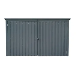 Mülltonnenbox Stahl anthrazit 233 x 134 x 101 cm