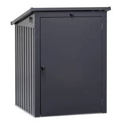 Mülltonnenbox Stahl anthrazit 104 x 134 x 101 cm
