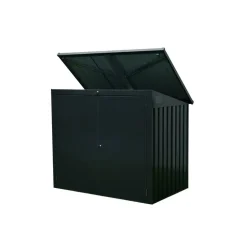 Mülltonnenbox Stahl anthrazit 158 x 134 x 101 cm