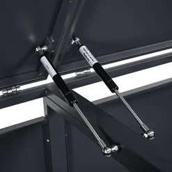 Mülltonnenbox 'Status 4' anthrazit/Holzoptik 265 x 80 x 116 cm