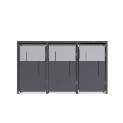 Mülltonnenbox 'Tonus 3' dunkelgrau/grau 198 x 80 x 116 cm