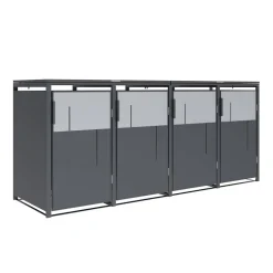 Mülltonnenbox 'Tonus 4' dunkelgrau/grau 265 x 80 x 116 cm