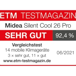 Mobiles Klimagerät 'Silent Cool 26 Pro' 9000 BTU/h
