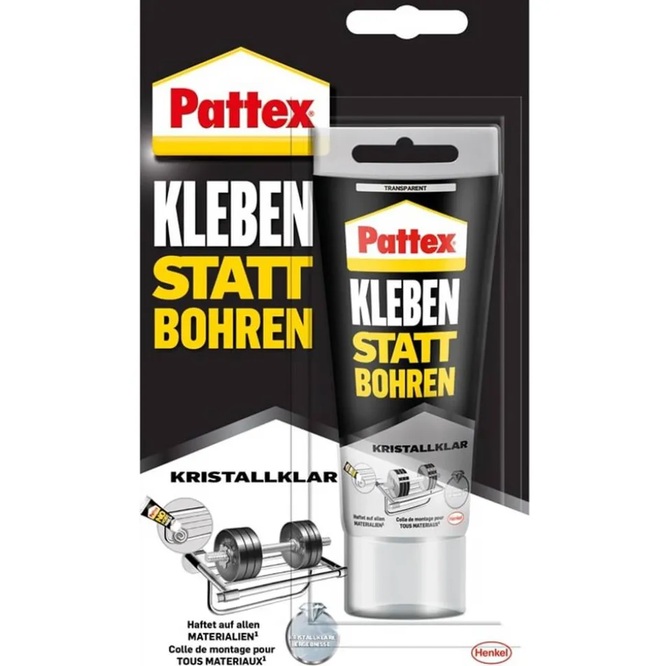 Montagekleber 'Kleben statt Bohren Kristallklar' transparent 90 g