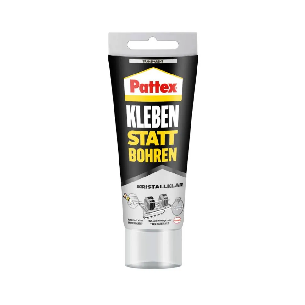 Montagekleber 'Kleben statt Bohren Kristallklar' transparent 90 g