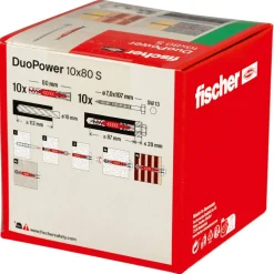 Montage-Set 'Duopower' Dübel und Schrauben, Ø 10 x 80 mm, 20-teilig