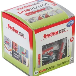 Montage-Set 'Duopower' Dübel und Panheadschrauben, Ø 8 x 40 mm, 100-teilig