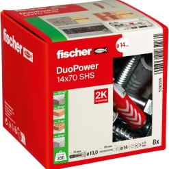 Montage-Set 'Duopower' Dübel und Schrauben, Ø 14 x 70 mm, 8-teilig