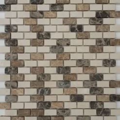 Mosaikfliese 'Borneo' Naturstein beige 28,6 x 30 cm